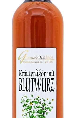 Kräuterlikör mit Blutwurz, bylinný likér s mochnou nátržníku (60%/40ml)